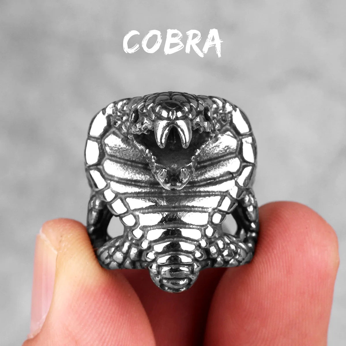 PENDRA Cobra Snake Animal Steel Ring