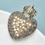 PENDRA Retro Crown Heart Brooch