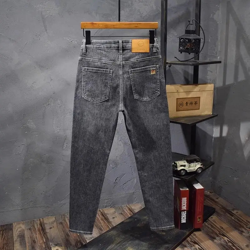PENDRA Harajuku Slim Embroidered Jeans