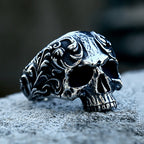 PENDRA Skullcarve Gothic Carved Skull Ring