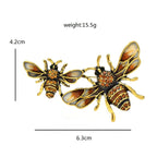 PENDRA Honeywing Rhinestone Bee Brooch