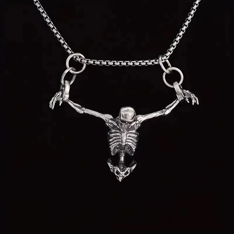 PENDRA Punishedman Gothic Skull Pendant Necklace