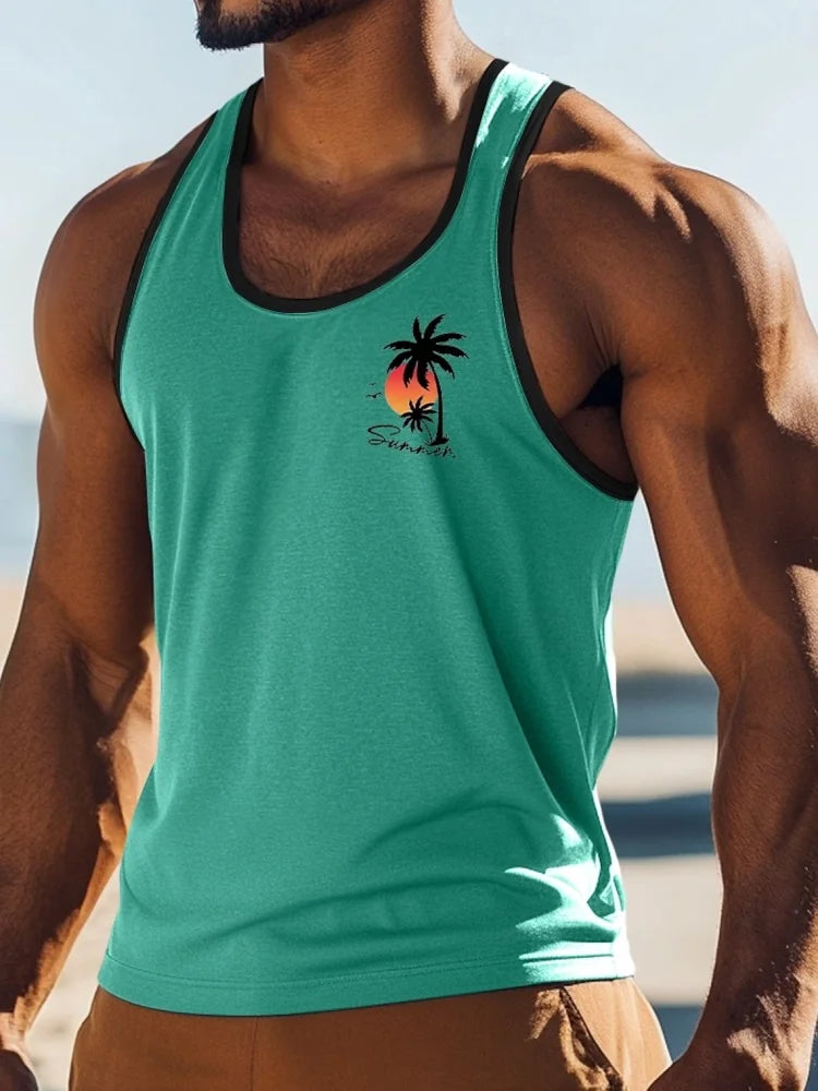 PENDRA Cartoon Chicken Printed Vacation Tank Sleeveless Beach Tank Top