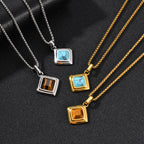 PENDRA Stone Natual Pendant Necklace