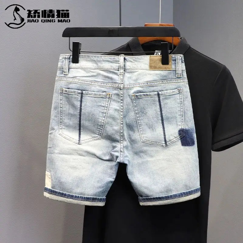 PENDRA Denim Distressed Knee Jeans