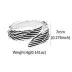 PENDRA Angelwing 316L Stainless Steel Ring