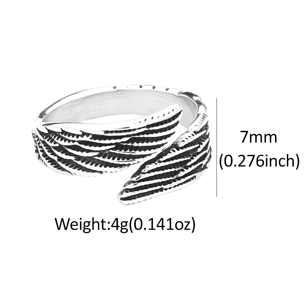 PENDRA Angelwing 316L Stainless Steel Ring