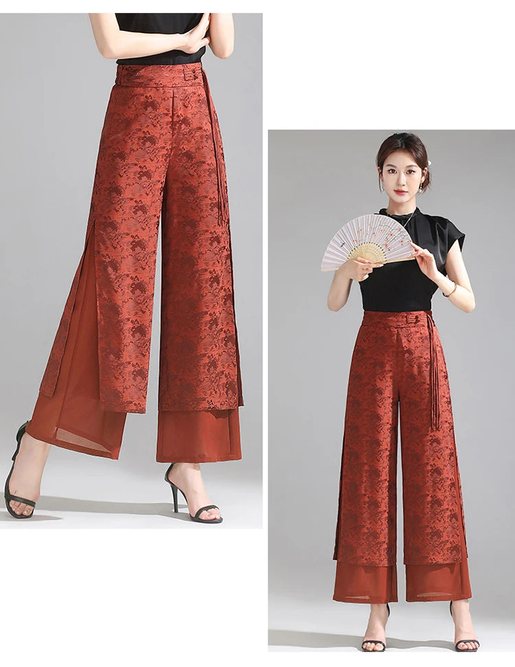PENDRA Chiffon Wide Trousers Pants