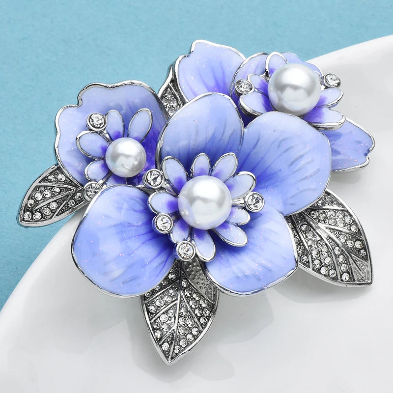 PENDRA Lilacelle Luxury Pearl Lilac Flower Brooch