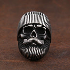 PENDRA Beardskull Gothic Bearded Skull Ring