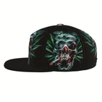 PENDRA Snapback Skull Leaf Baseball Cap
