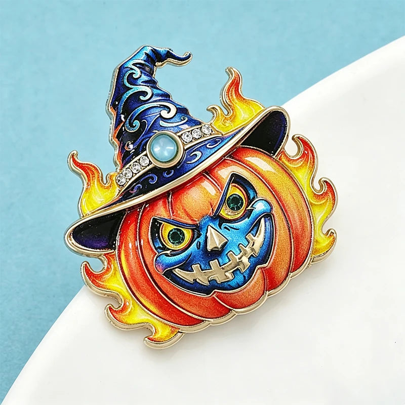 PENDRA Witchlight Pumpkin Lantern Brooch