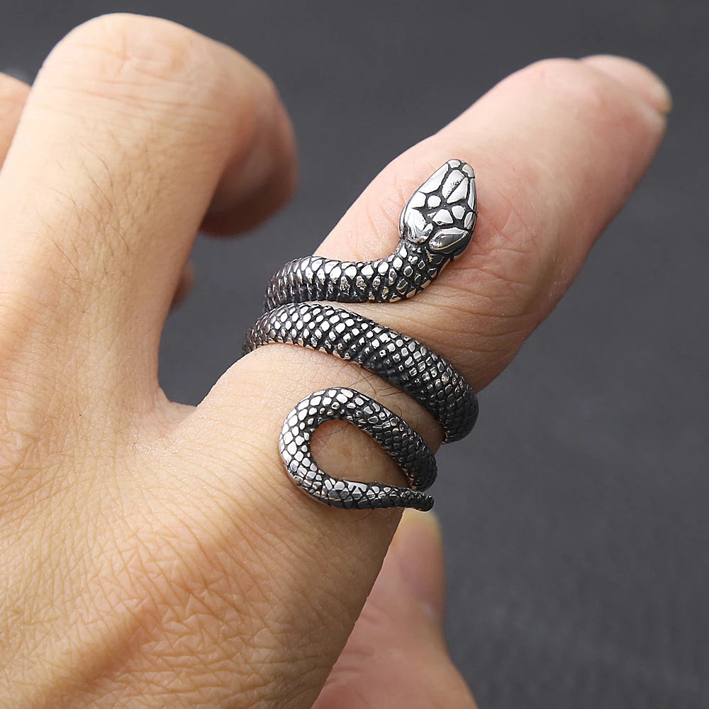 PENDRA Serpenta 316L Stainless Steel Snake Ring