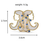 PENDRA Gemini Rhinestone Zodiac Star Brooch