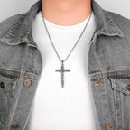 PENDRA Wrenlith Cross Charm Necklace