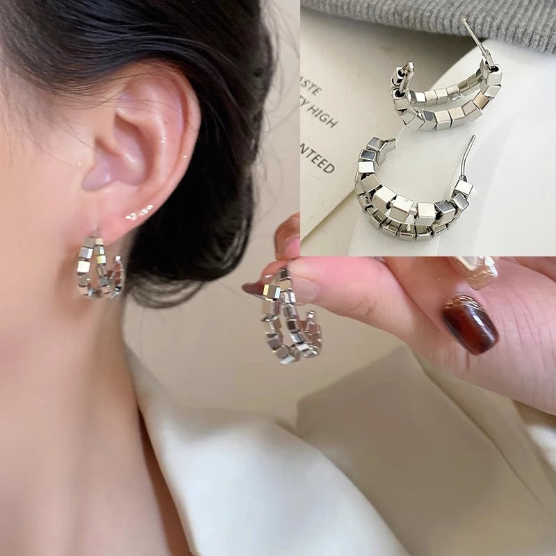 PENDRA Geometry Sterling Silver 2 Earrings