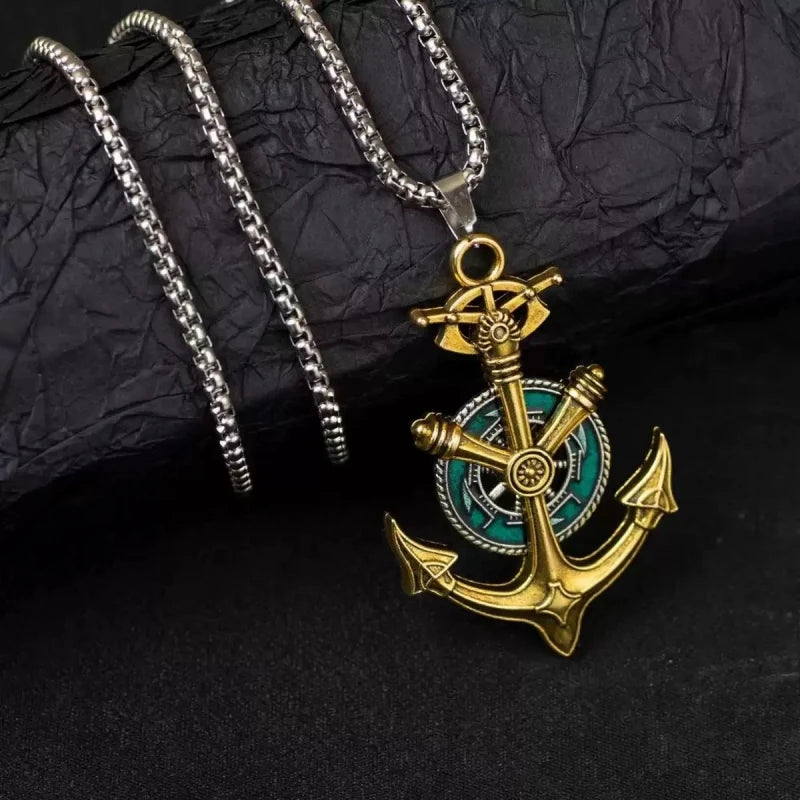PENDRA Vikinganchor Vintage Stainless Steel Anchor Pendant