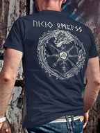 Valhalla Awaits Viking T-shirt Norse Mythology T-shirt Summer Outdoor Casual Men's T-shirt Street Fashion Men's Short Sleeve Top