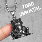 PENDRA Immortal Toad Frog Steel Necklace