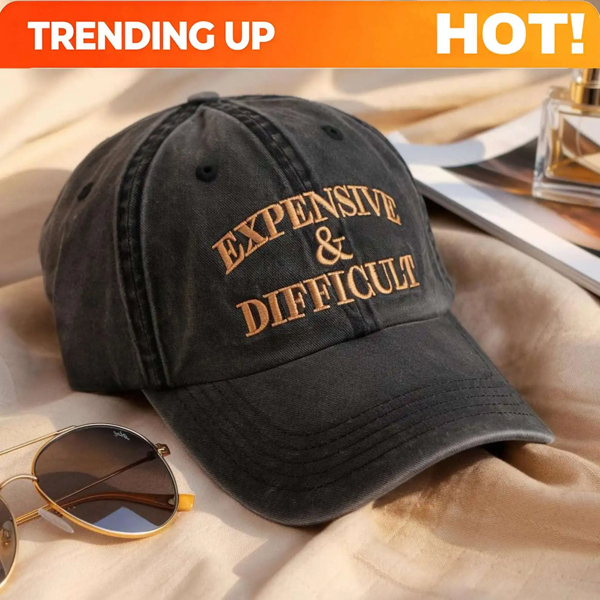 PENDRA Embroidered Washed Trucker Hat
