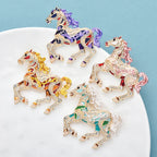 PENDRA Luxury Running Horse Brooch