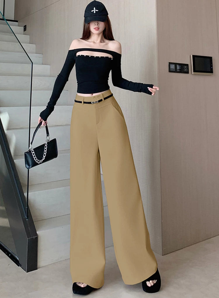 PENDRA Woolen Waisted Loose Pants