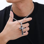 PENDRA Cross Black Gold Pendant Necklace