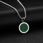 PENDRA Tiger Stone Round Pendant Necklace