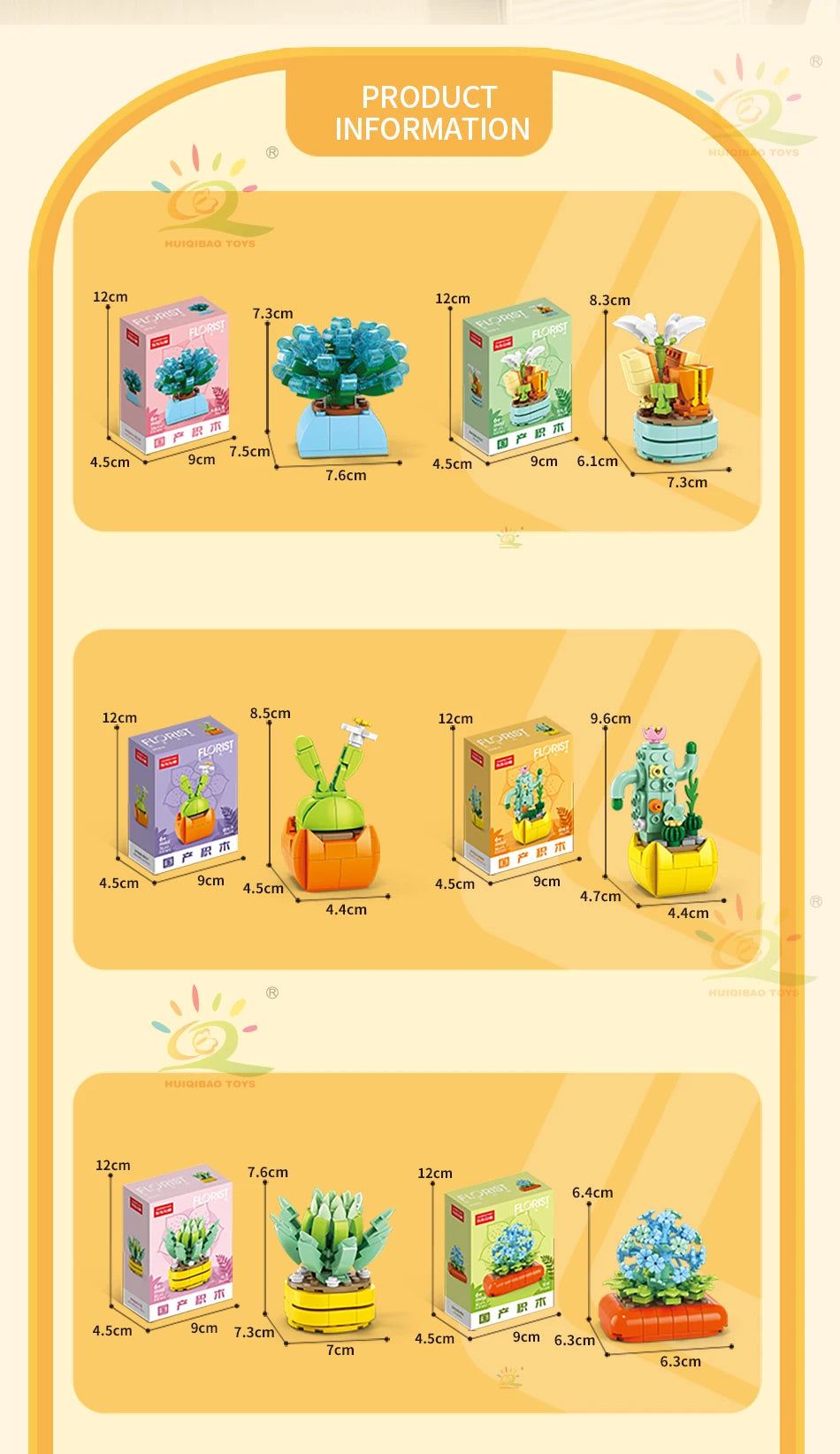 PENDRA Succulent Potted Floral Building Set