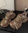 PENDRA Leopard Gold Diamond Shoes
