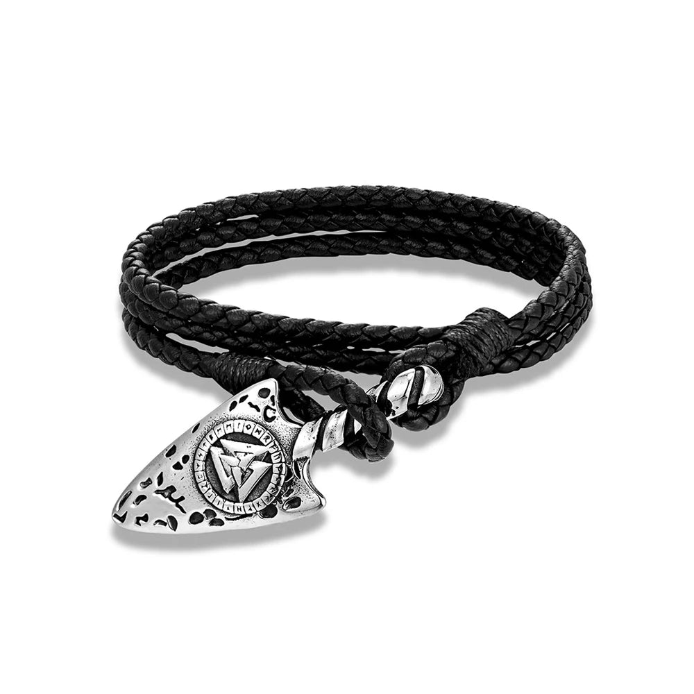 PENDRA Vikingaxe Leather Cord Viking Axe Bracelet