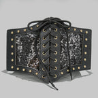 PENDRA Galaene Leather Lace Gothic Corset Belt