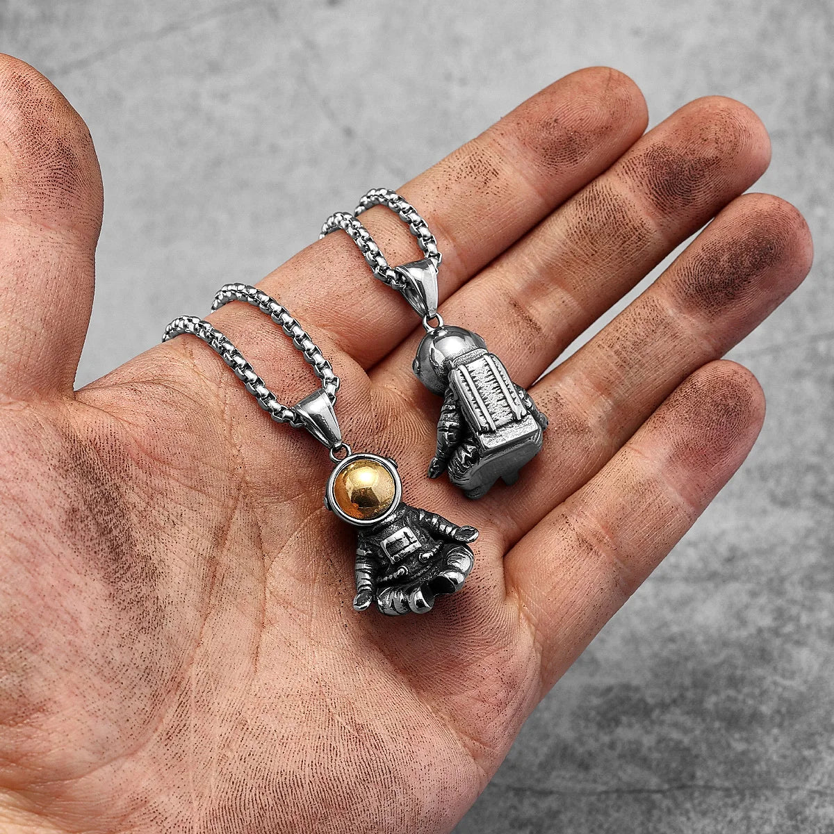 PENDRA Spaceman Astronaut Steel Necklace