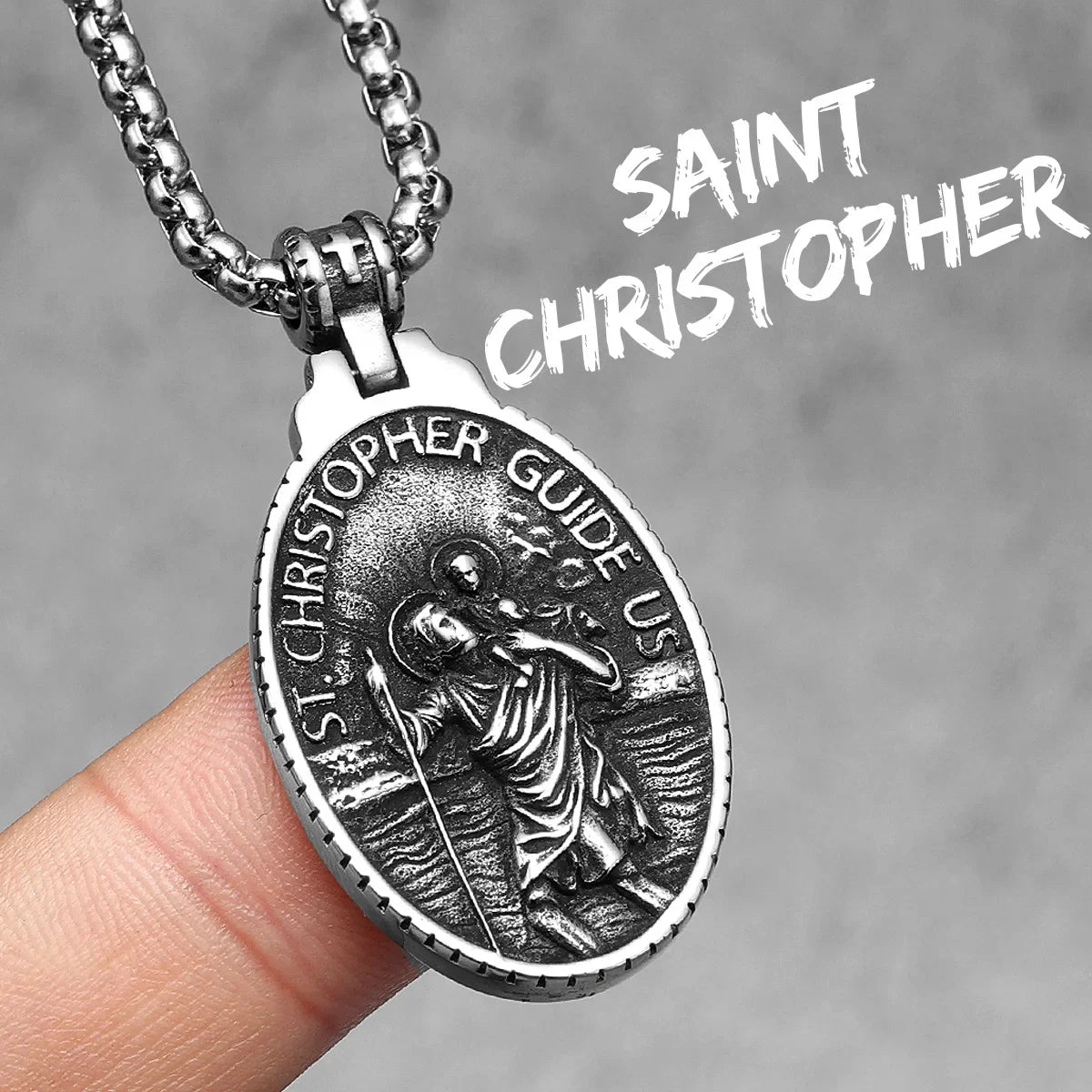 PENDRA Jesus Angel Virgin Steel Necklace