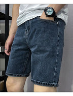 Men's Denim Shorts 2025 Summer Thin Five-point Pants Versatile Simple CowBoys Korean Blue Overalls Denim Short Medium Pants Man