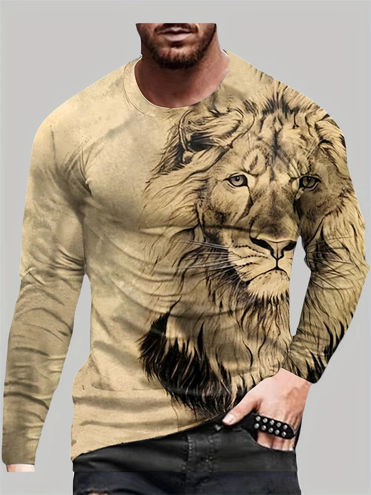 PENDRA Eagle Long Sleeve Print T-Shirt