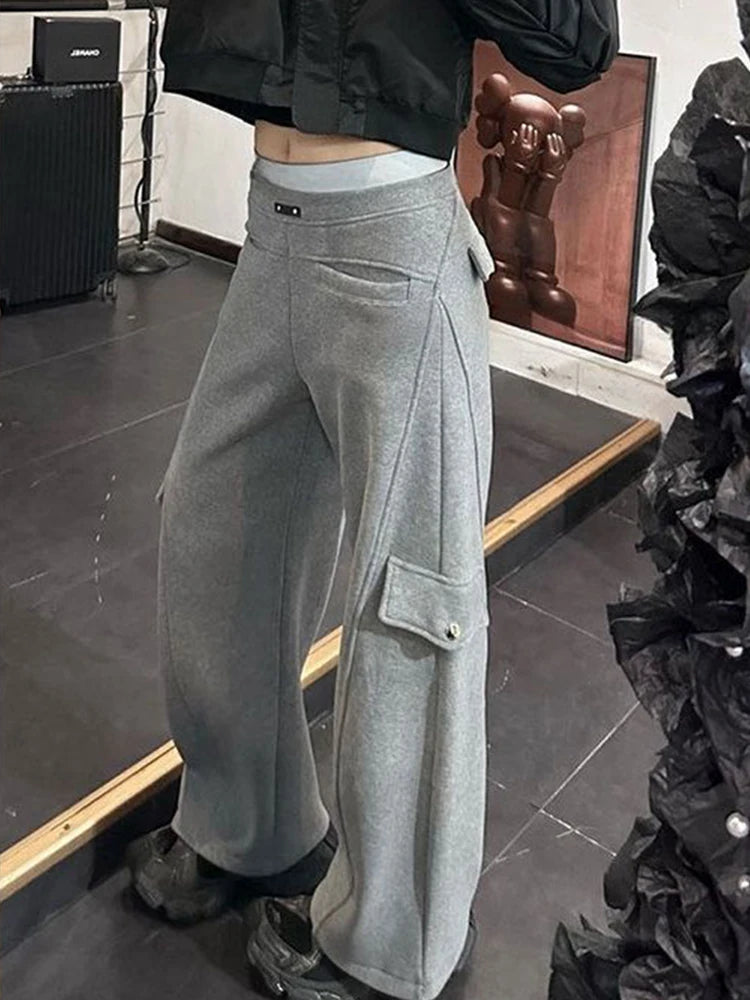 PENDRA Buttonflare High Waist Slim Flare Pants