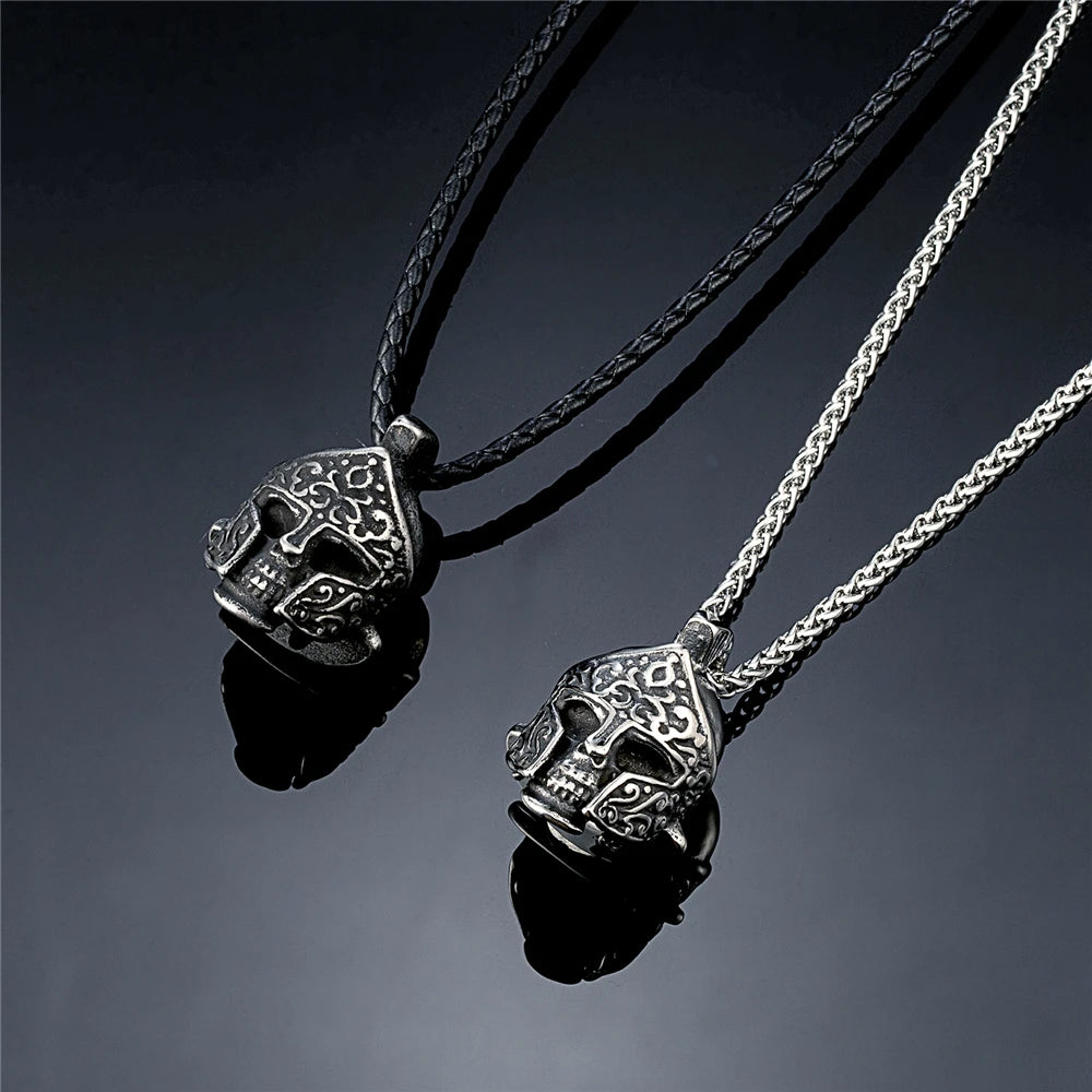 PENDRA Warrior Helmet Vintage Necklace