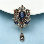 PENDRA Versailles Vintage Rhinestone Flower Brooch