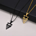 PENDRA Triangle Hollow Pendant Necklace