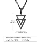 PENDRA Triangle Hollow Pendant Necklace