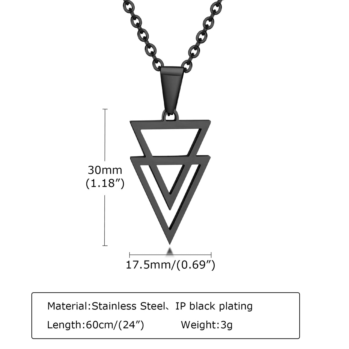 PENDRA Triangle Hollow Pendant Necklace