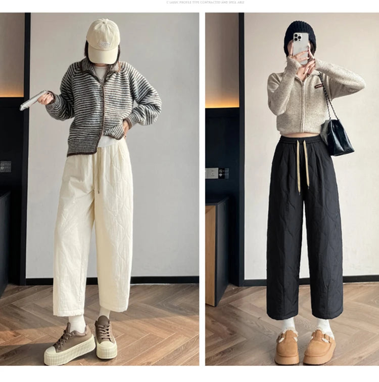 PENDRA Thick Cotton Wide Pants