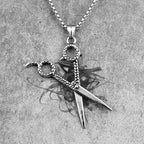 PENDRA Scissors Haircut Barber Steel Necklace