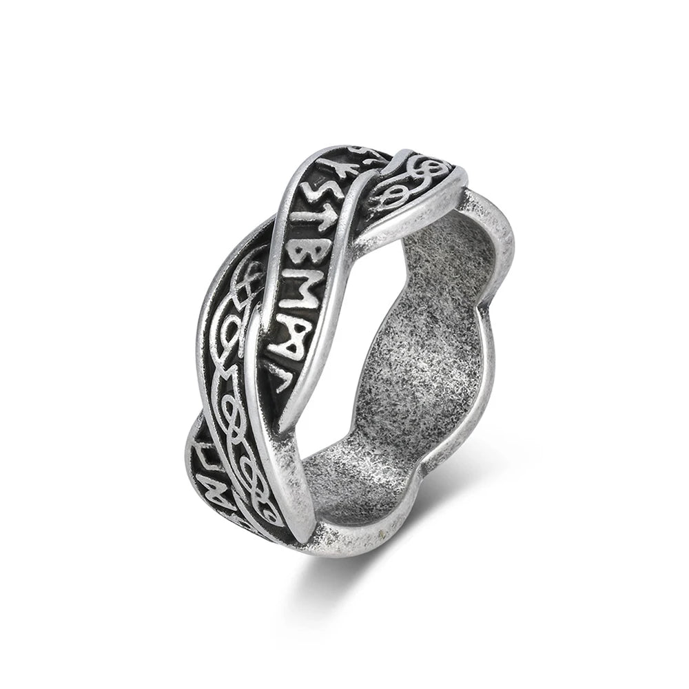 PENDRA Runering Stainless Steel Viking Rune Ring