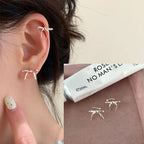 PENDRA Silver Tassel Ear Accessory