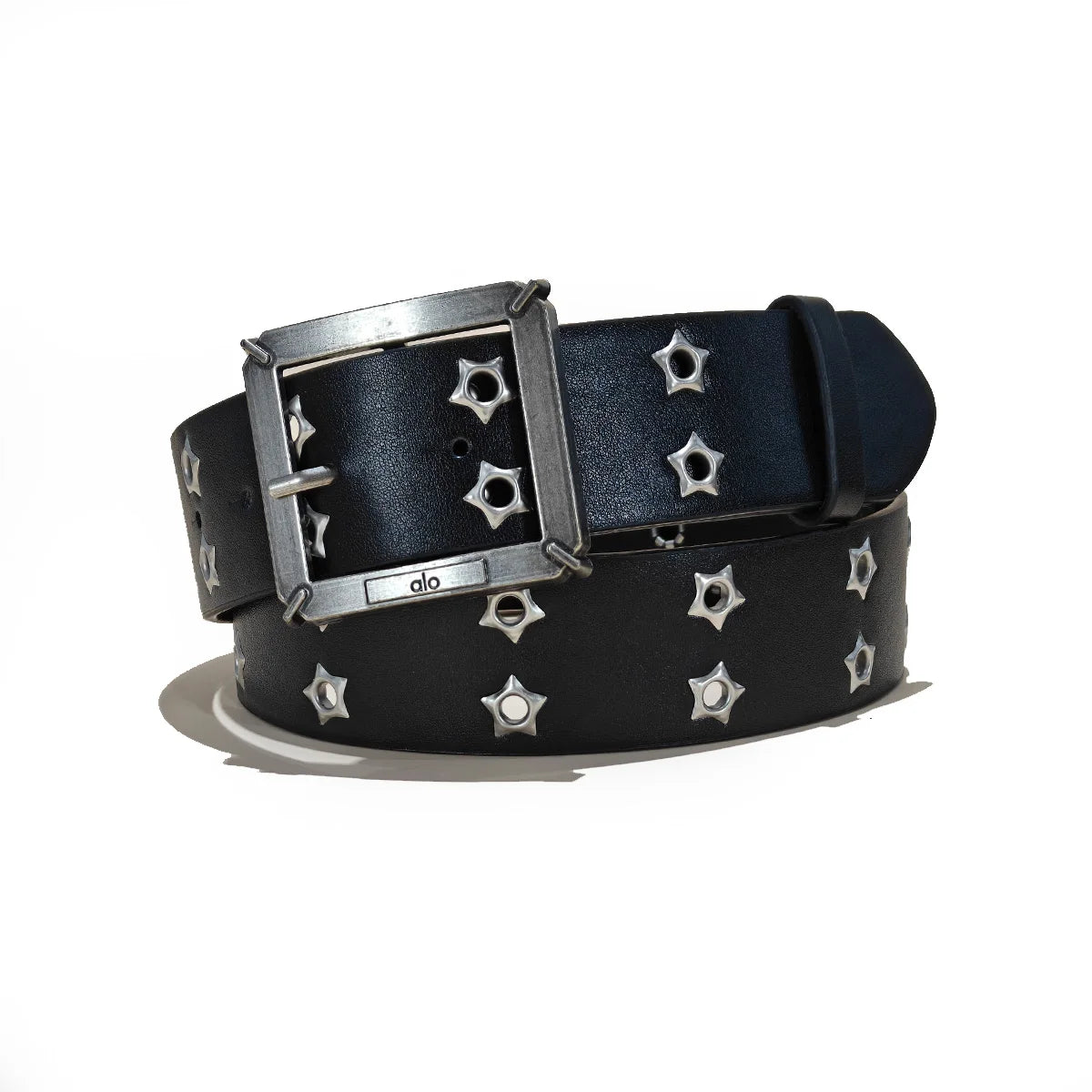 PENDRA Elarara Leather Black D-Buckle Star Belt