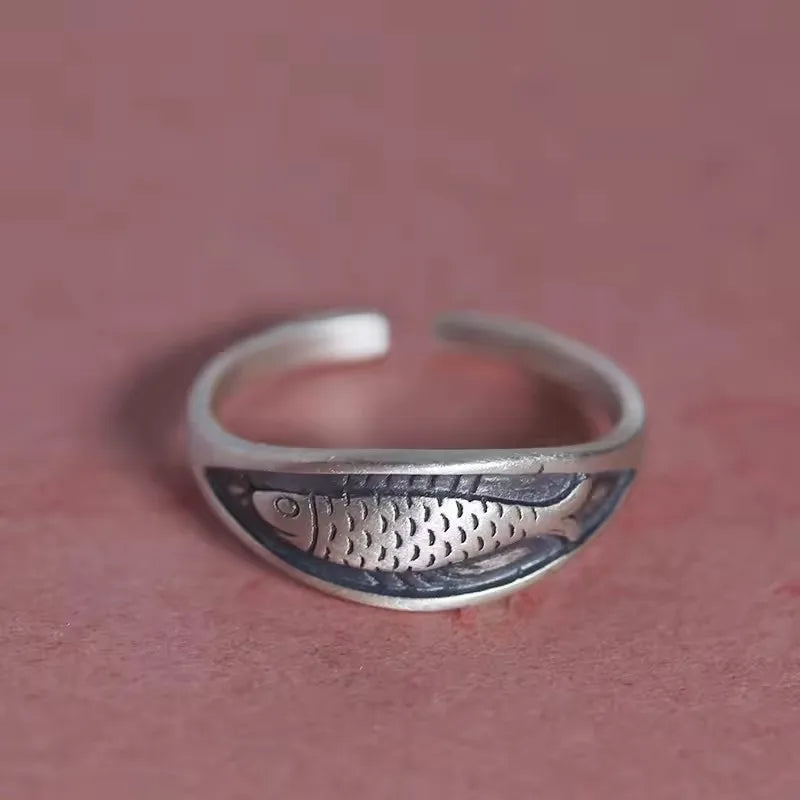 VENTFILLE 925 Sterling Silver Double Layer Vintage Twisted Ring For Female Gift Trend Open Adjustable Design Jewelry Wholesale