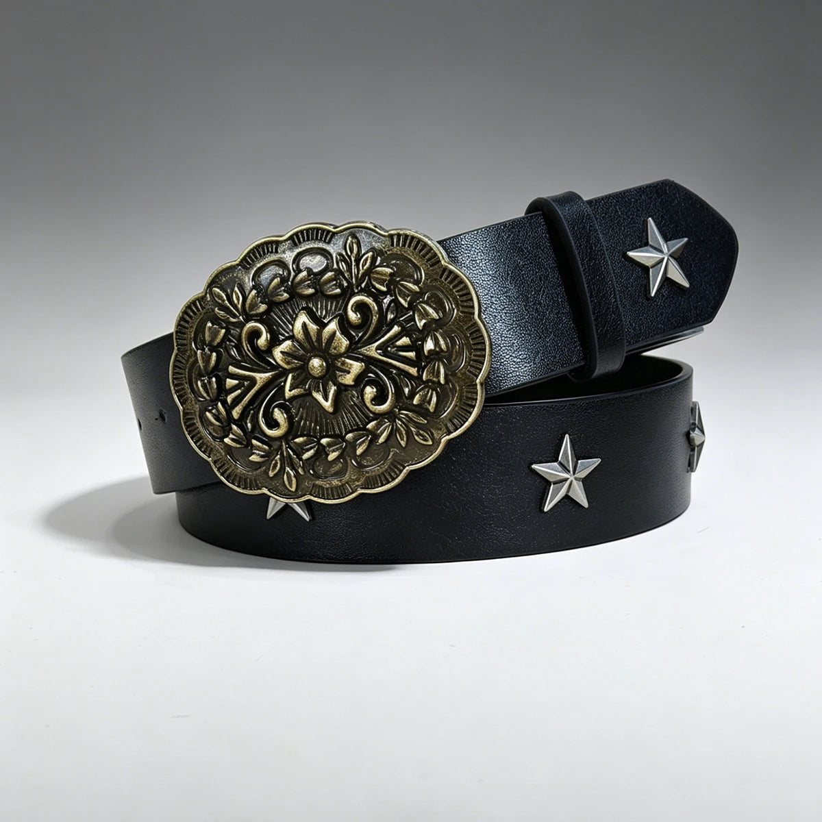 Luxury Desiner Skull Pu Leather Belts For Women and Men Y2K Western Cowgirl Cowboy Punk Belt Stars Rivet Gothic Accessories