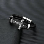 PENDRA Rune Vintage Leather Bracelet